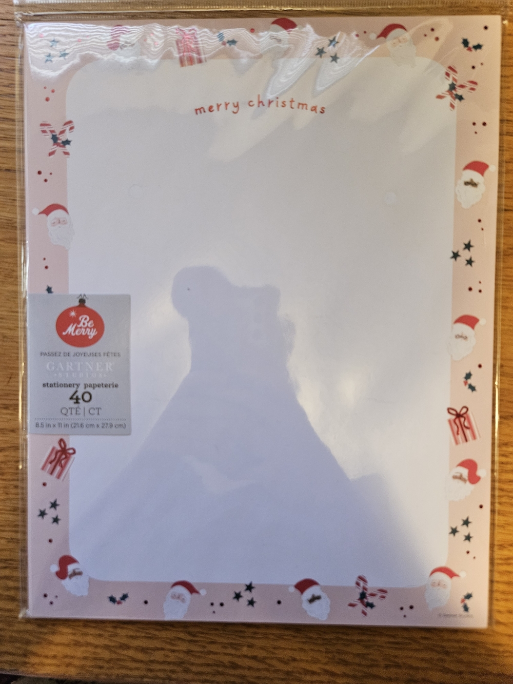 Gartner Studios Pink and White Merry Christmas Stationery